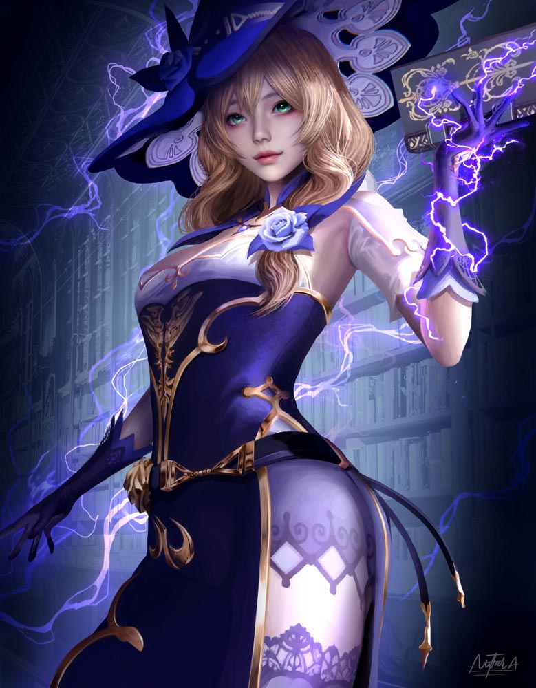 每日游戏同人图#晚安原神【210826】