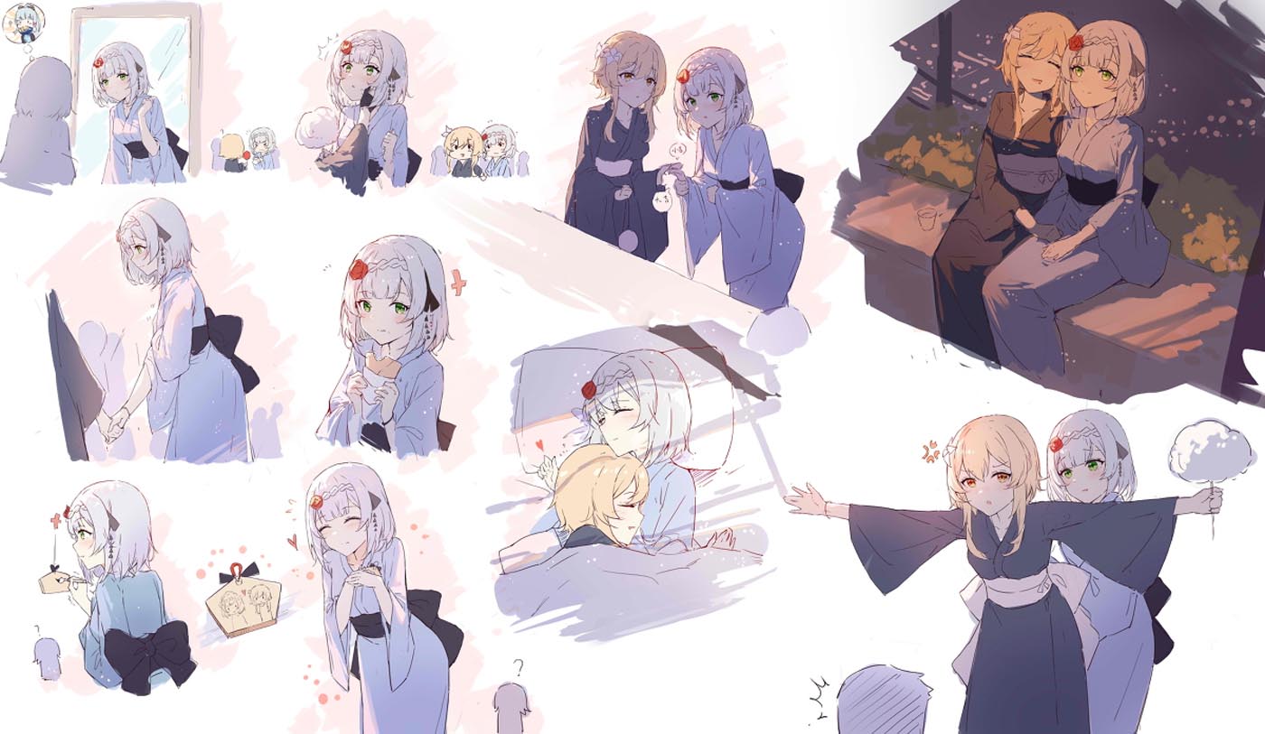 二次元美少女插画#晚安原神【210828】