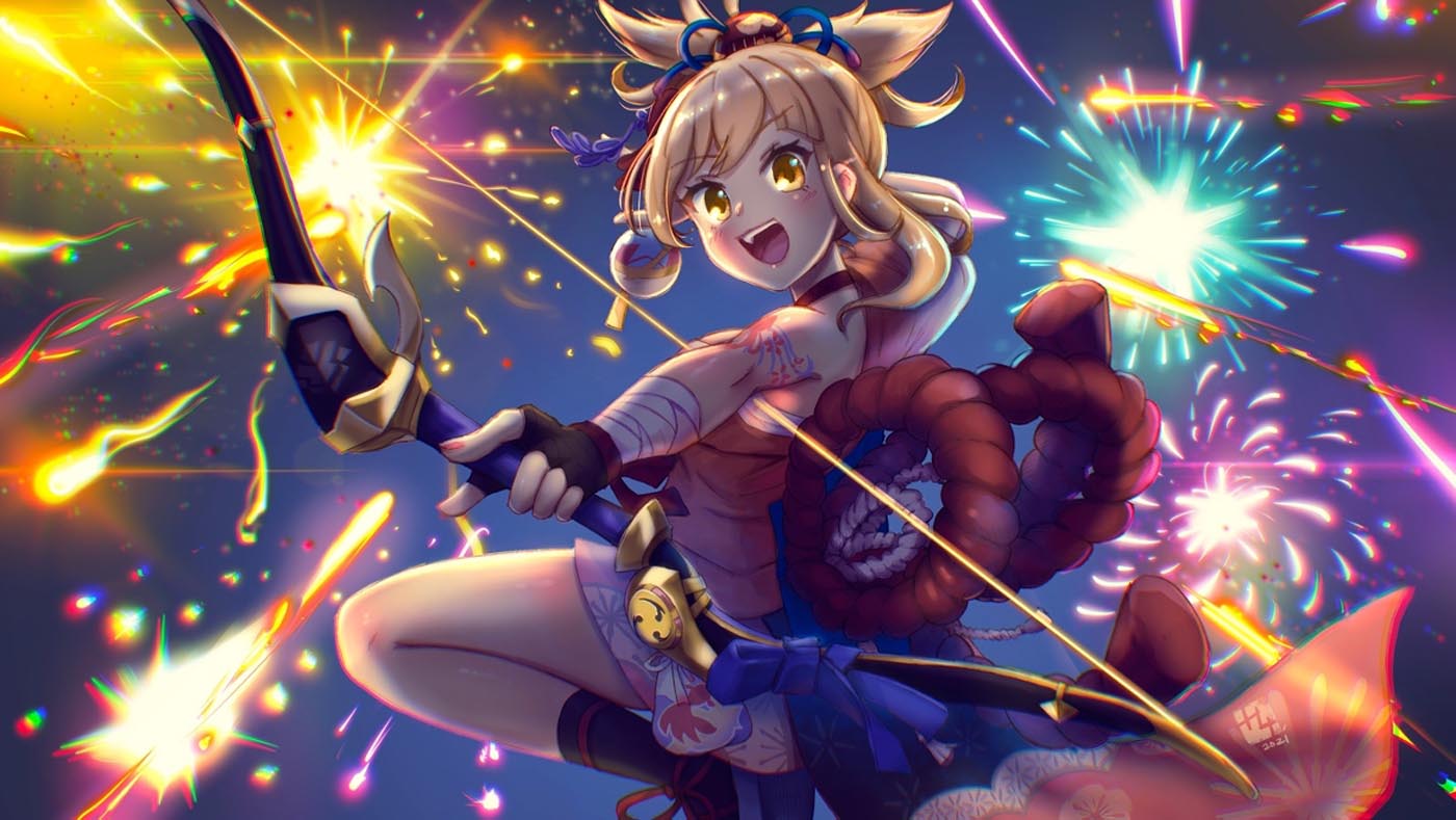 二次元美少女插画#晚安原神【210829】