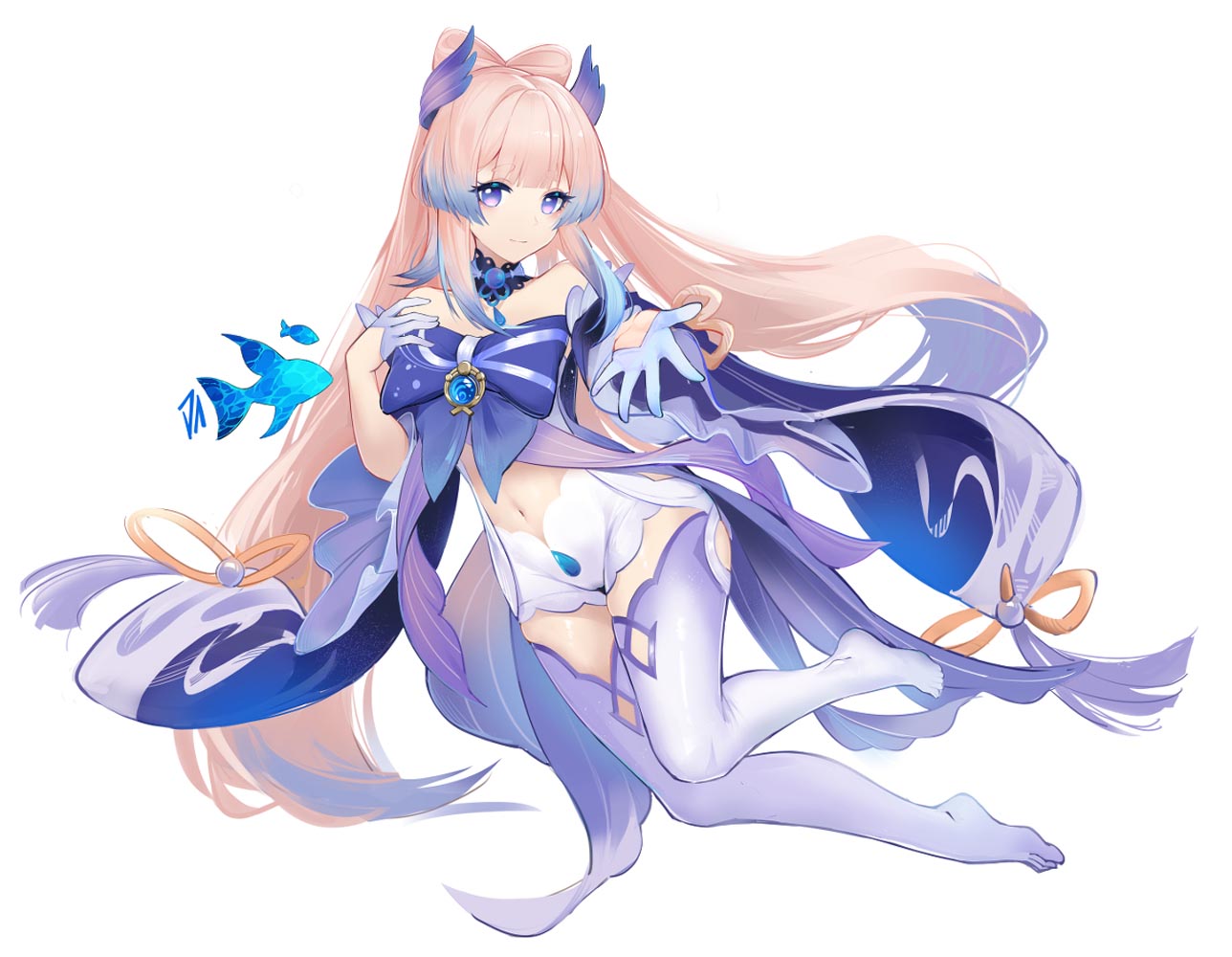 二次元美少女插画#晚安原神【210829】