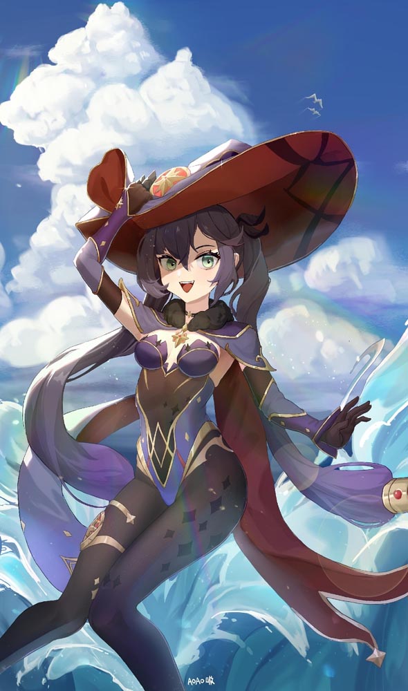 二次元美少女同人插画#晚安原神【210904】