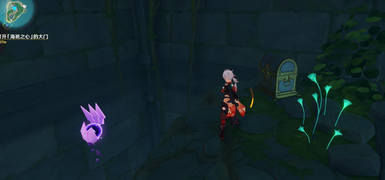 原神攻略：2.1 海祇岛 “池中宅邸”地下 继电石 罗盘 解密（华丽宝箱，珍贵宝箱）