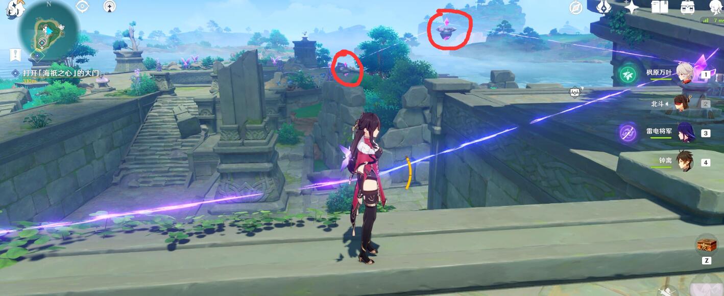 原神攻略：2.1 海祇岛 “池中宅邸”地下 继电石 罗盘 解密（华丽宝箱，珍贵宝箱）