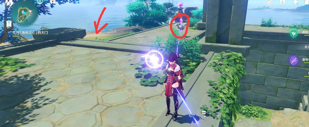 原神攻略：2.1 海祇岛 “池中宅邸”地下 继电石 罗盘 解密（华丽宝箱，珍贵宝箱）