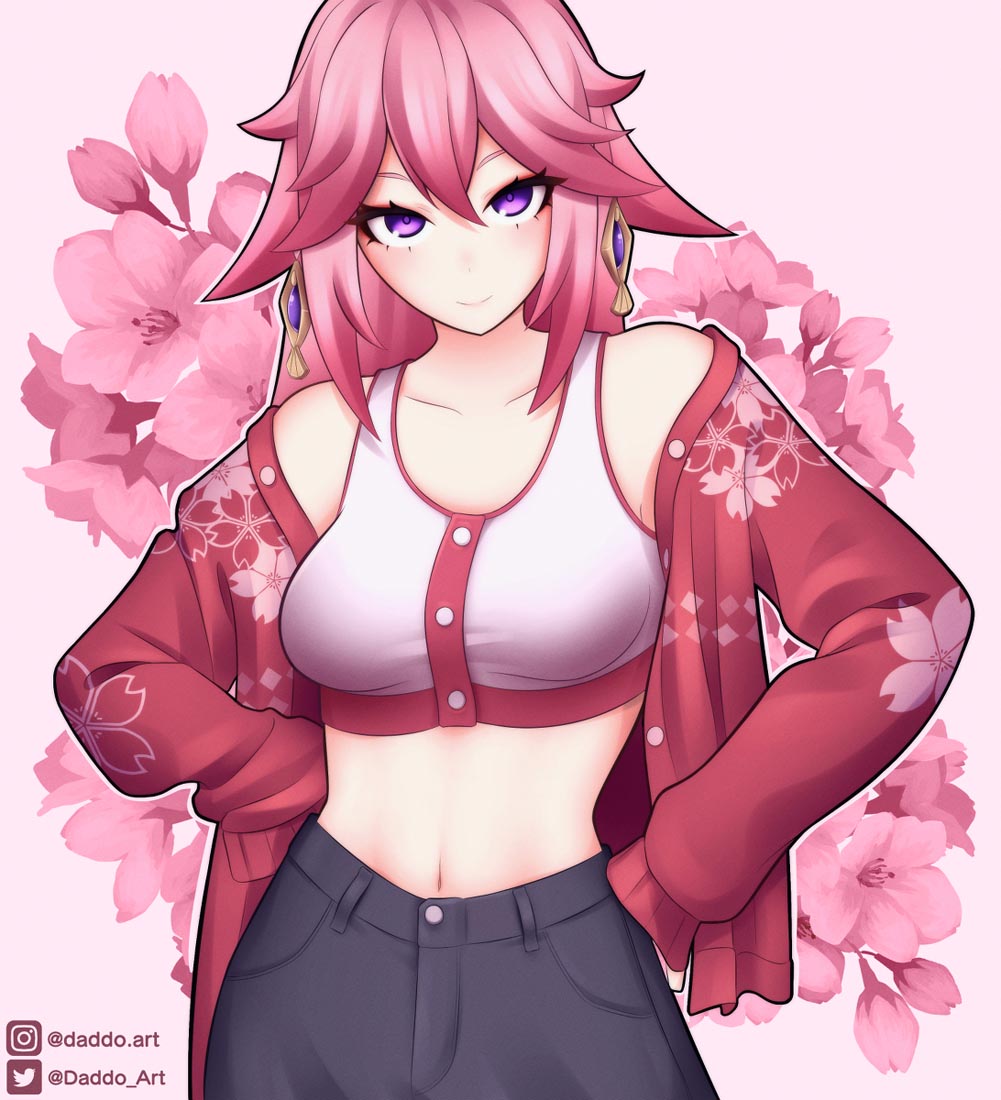 二次元美少女插画#晚安原神【210919】