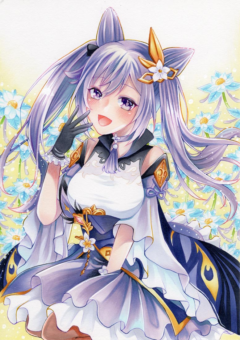 二次元美少女游戏插画#晚安原神【210921】