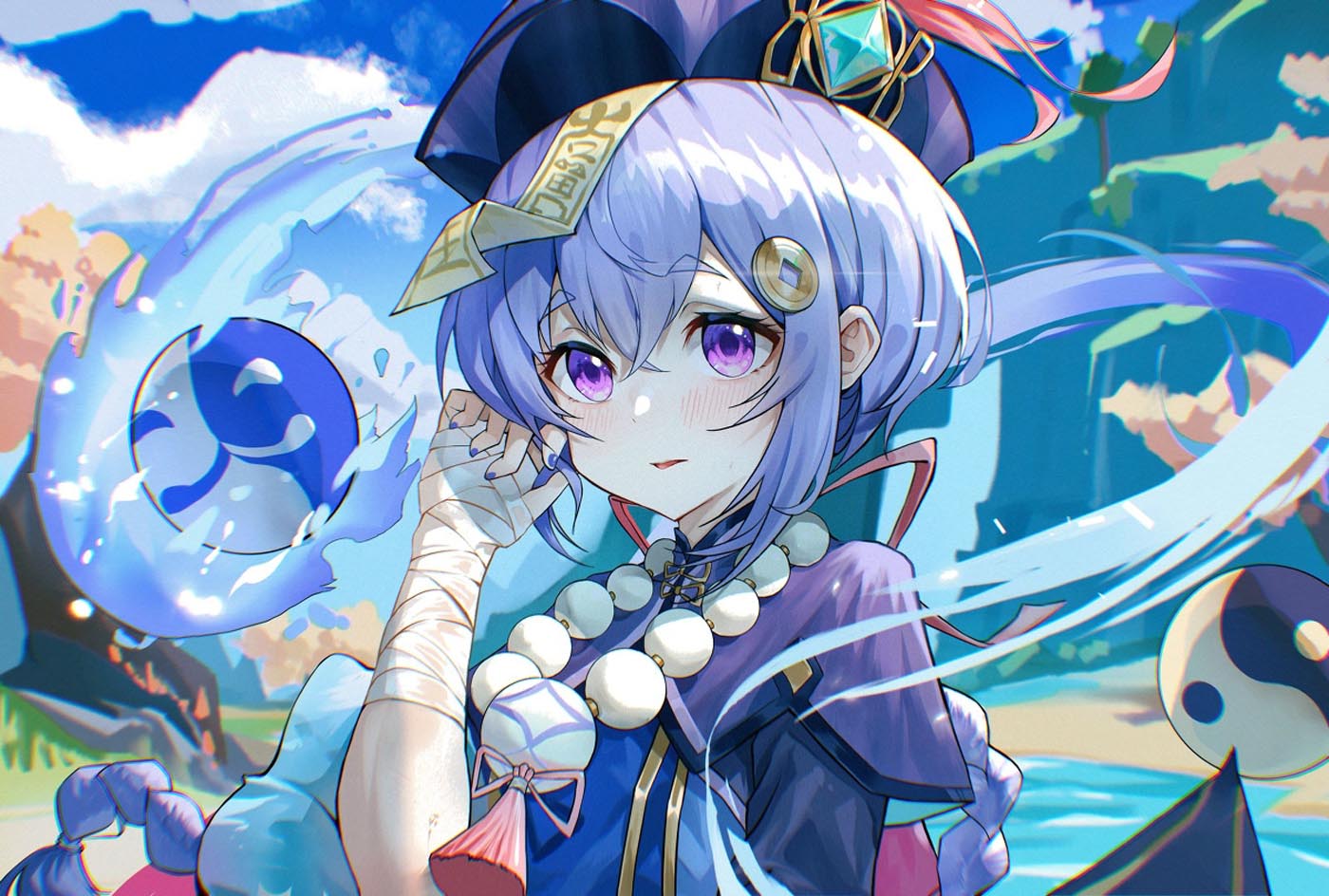 二次元美少女游戏插画#晚安原神【210921】