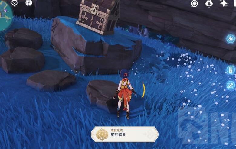 原神攻略：2.1 清籁岛 喂猫任务【奖励宝箱和隐藏成就：猫的赠礼】