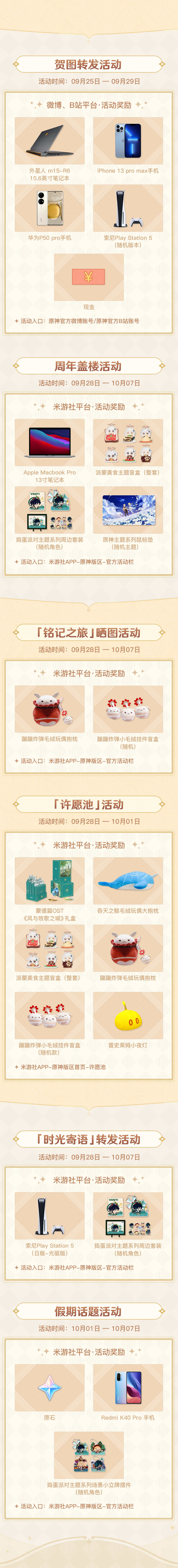 原神一周年：周年社区活动预告