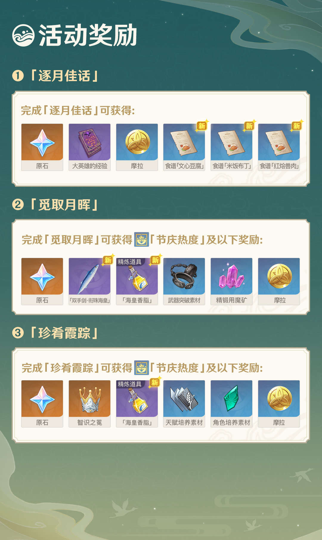 原神2.1:逐月节活动「韶光抚月」玩法说明插图6 原神2.1:逐月节活动「韶光抚月」玩法说明