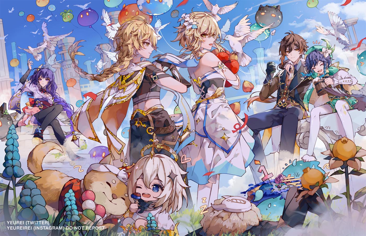 二次元美少女同人图#晚安原神【211011】