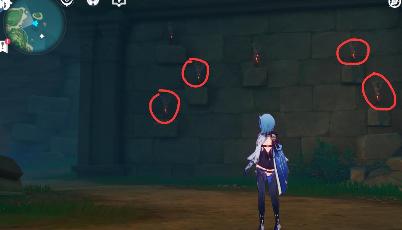 原神攻略：稻妻 鹤观岛—知比山地宫【壁画上的三个宝珠】大型解密