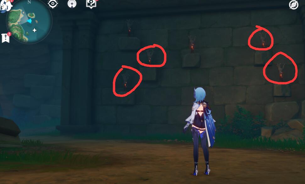 原神攻略：稻妻 鹤观岛—知比山【6个壁画解密、最后的雷神瞳】