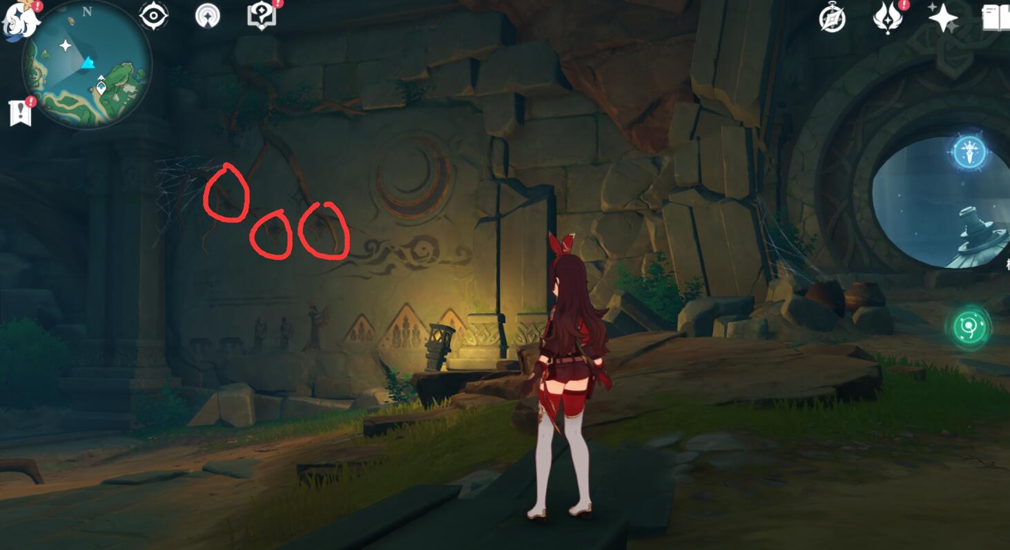 原神攻略：稻妻 鹤观岛—知比山【6个壁画解密、最后的雷神瞳】