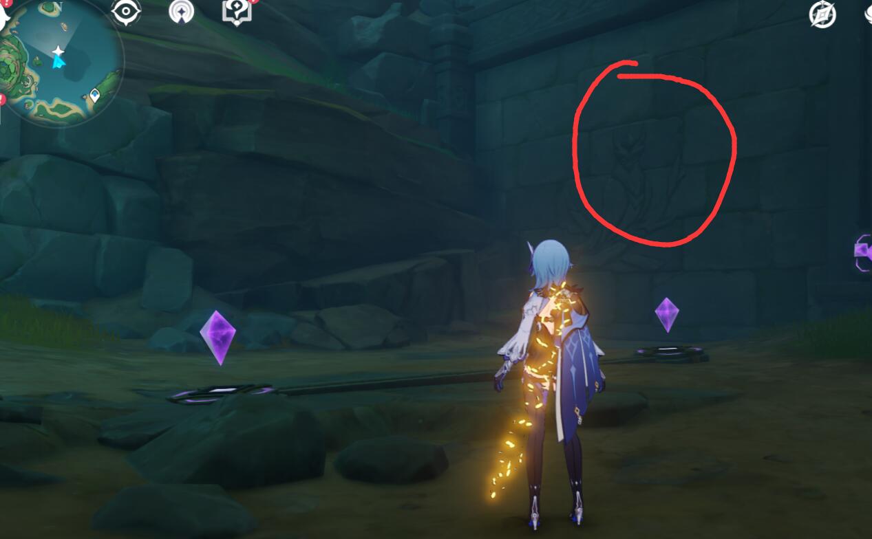 原神攻略：稻妻 鹤观岛—知比山【6个壁画解密、最后的雷神瞳】