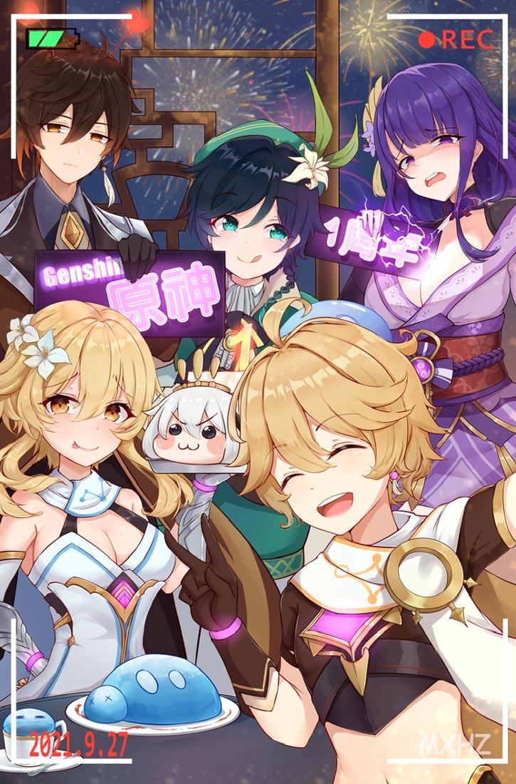 游戏同人插画#晚安原神【211023】