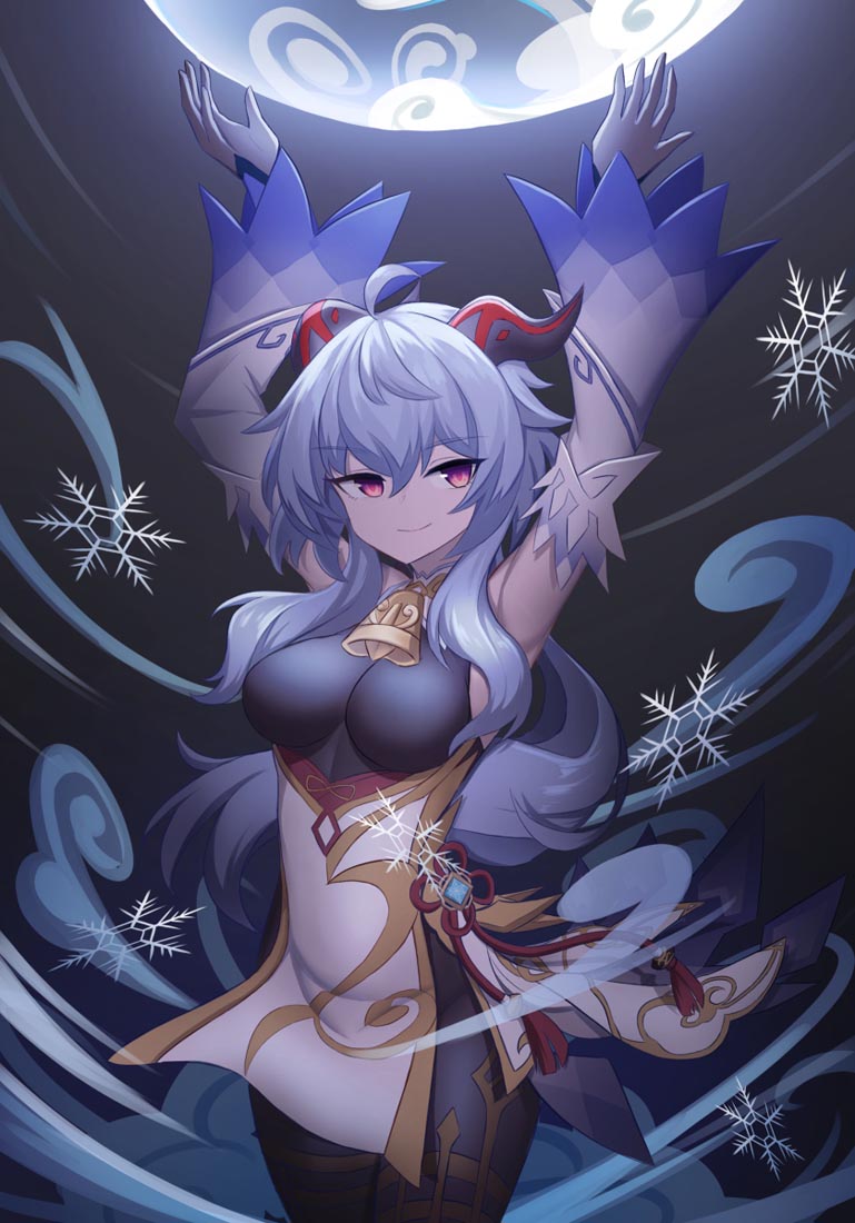 二次元美少女插画#晚安原神【211101】