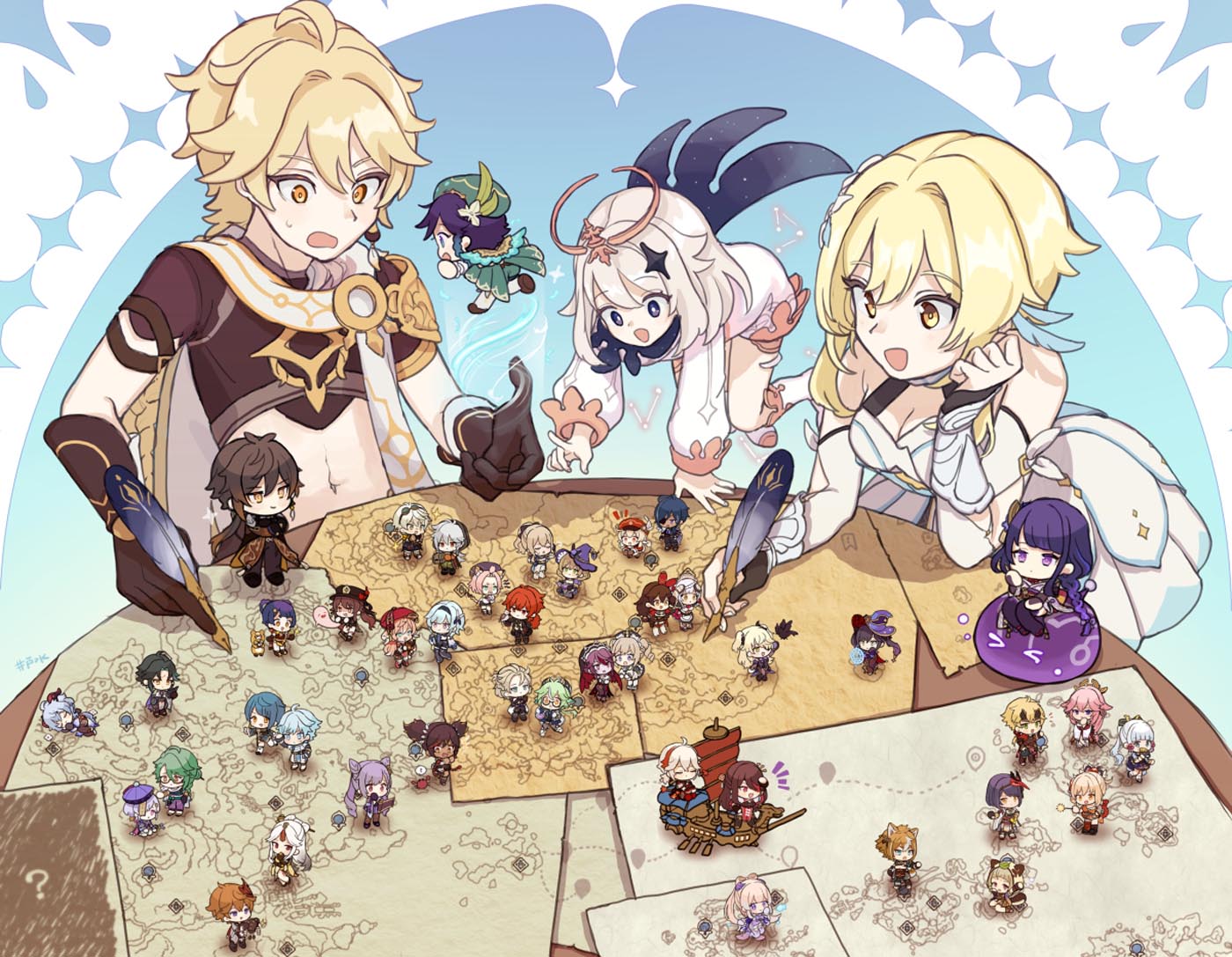 二次元美少女插画#晚安原神【211102】