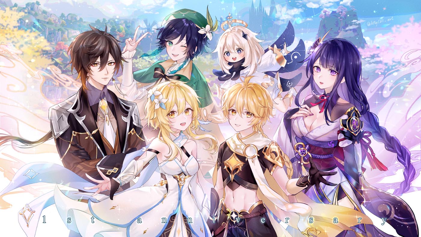 二次元美少女插画#晚安原神【211102】