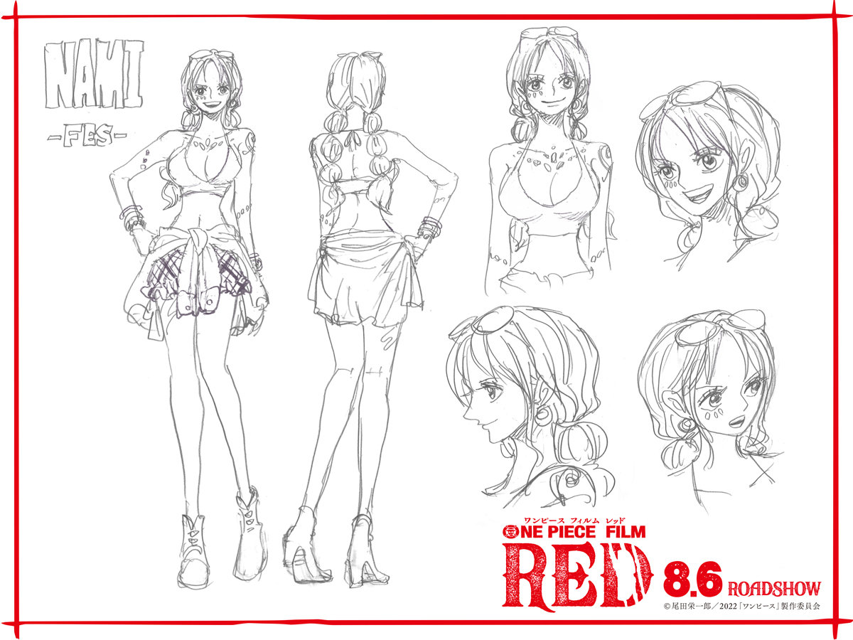 《海贼王》新剧场版动画《RED》草帽海贼团全新造型公开