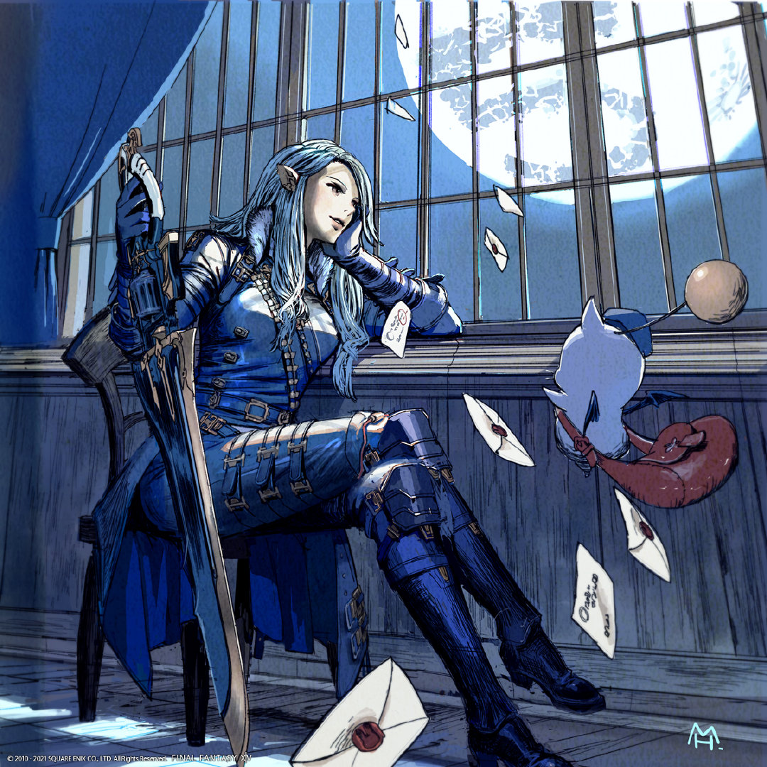 《最终幻想14：晓月之终焉》上线倒计时官方插画