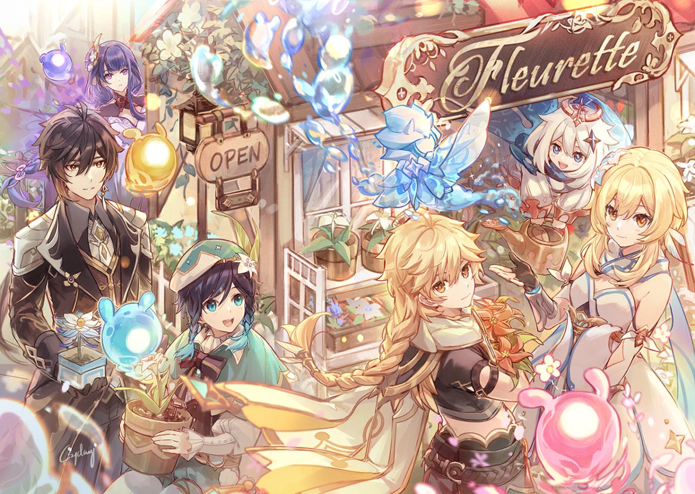 P站原神插画#早安【220222】