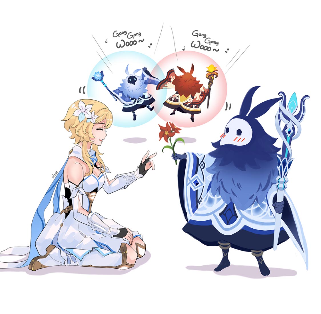 插画美图#午安原神【220217】