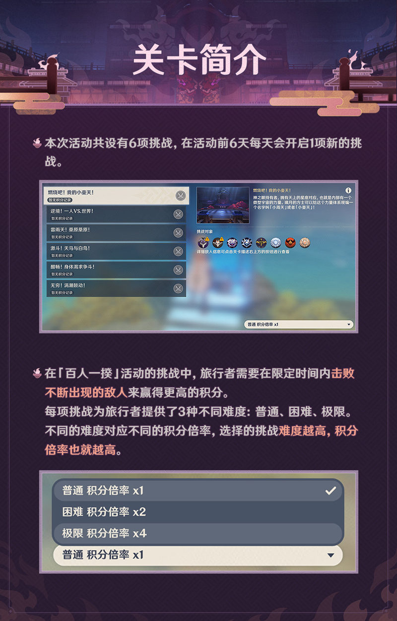 原神2.5：大乱斗活动​「百人一揆」玩法说明