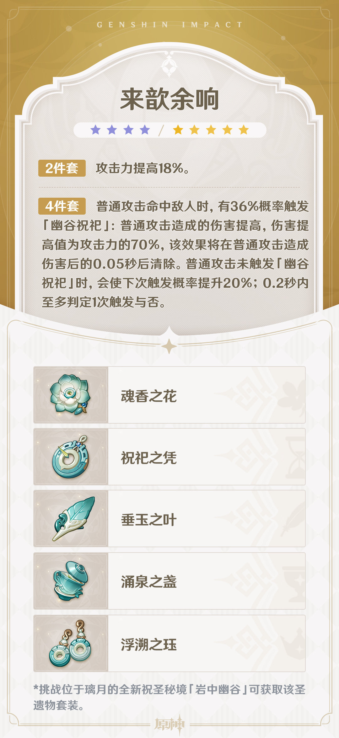 原神2.6：新装备一览【绫人专武&圣遗物、魈专属圣遗物】