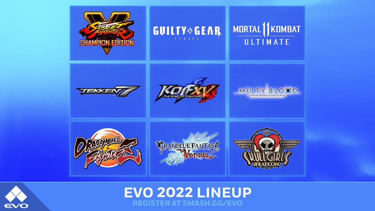 格斗游戏大赛 【EVO 2022】项目公布：KOF15、罪恶装备ST、街霸5等