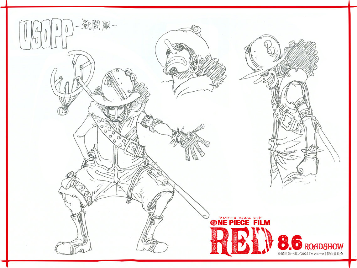 “海贼王 新剧场版动画《RED》草帽团 "战斗服"设定公开