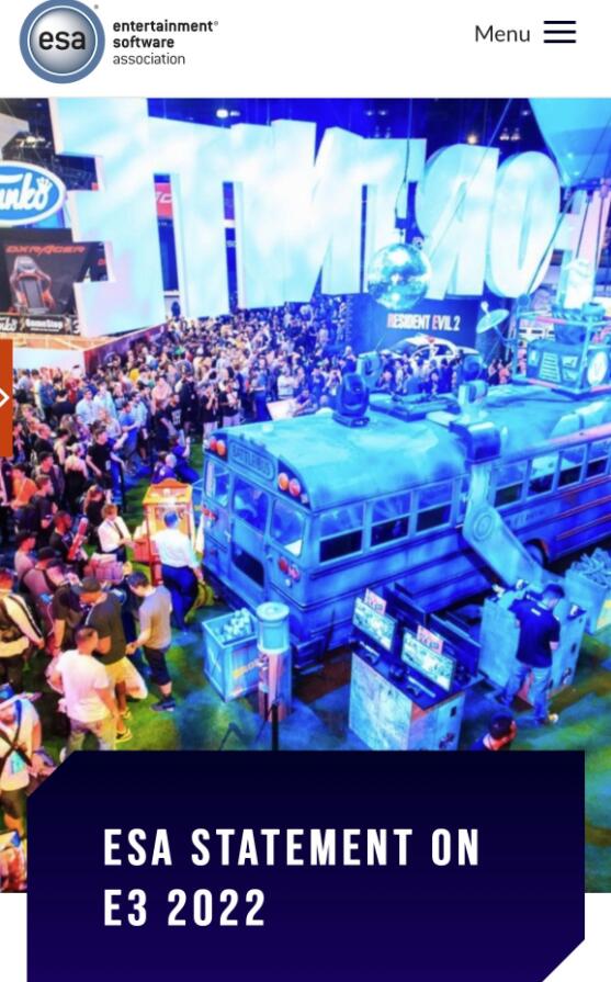 2022年E3展线上线下全部取消，2023年回归