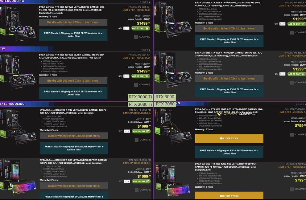 RTX3080/3090等4款显卡官方降价,便宜3300元插图2 RTX3080/3090等4款显卡官方降价,便宜3300元