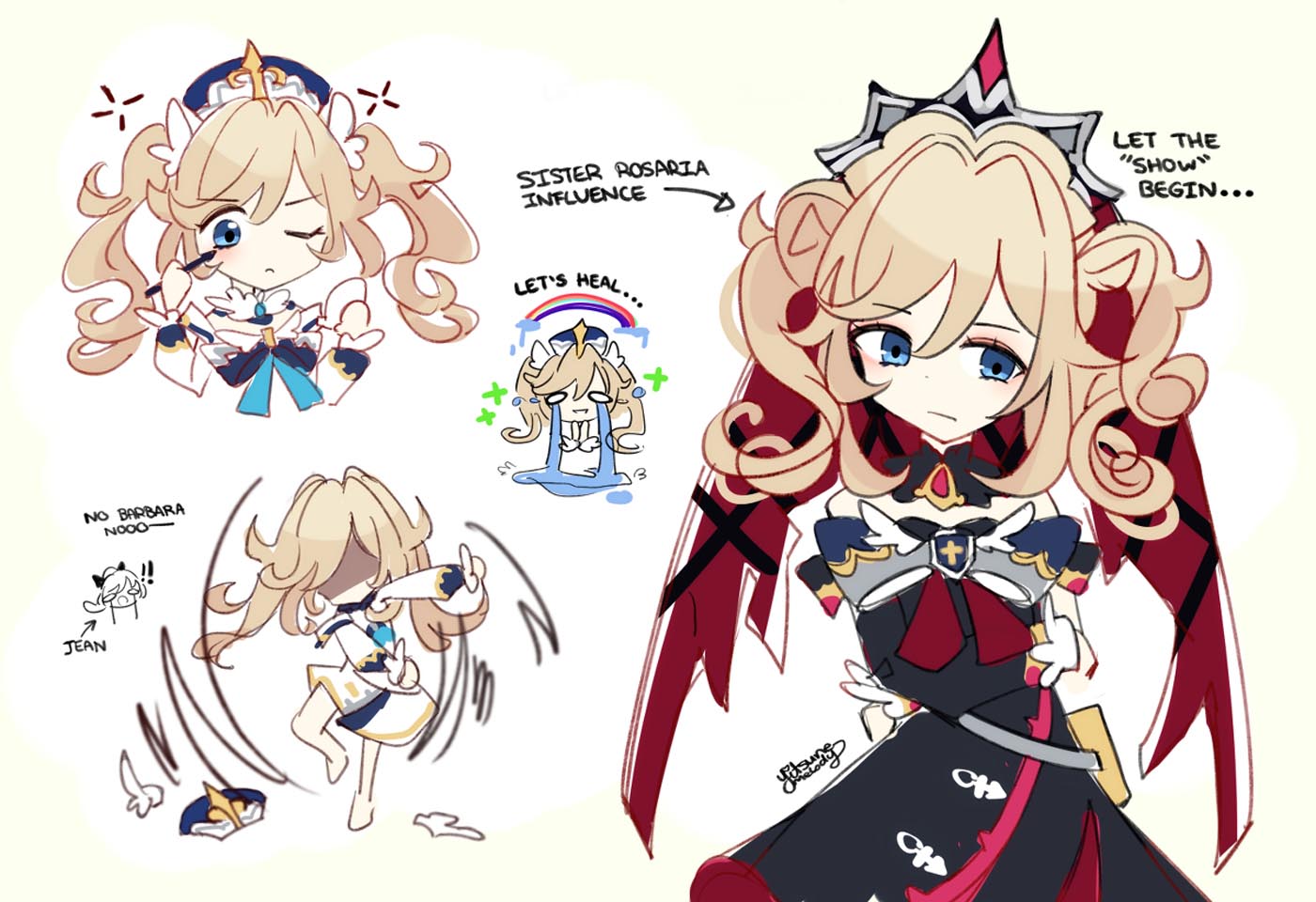 【原神同人图系列】#午安【220717】