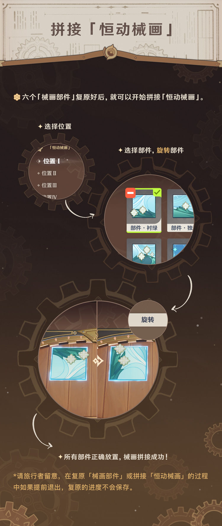 原神2.8：拼图活动「恒动械画」玩法说明