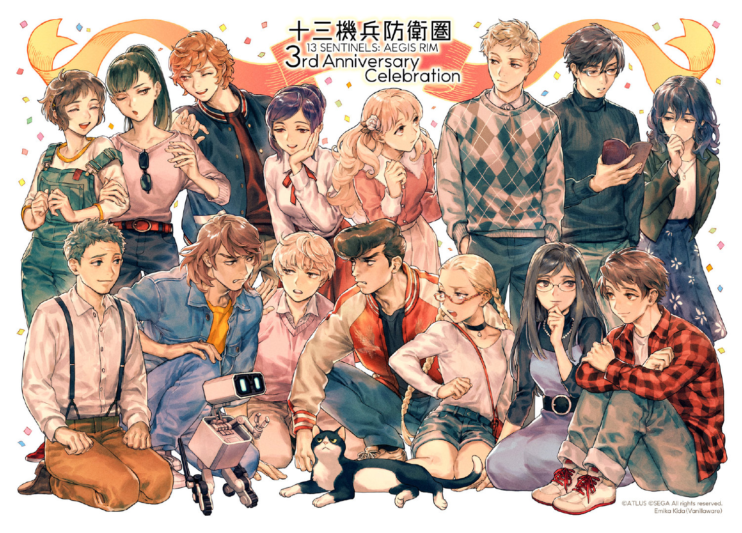 香草社《十三机兵防卫圈》三周年贺图公开，11月28日举行特别直播