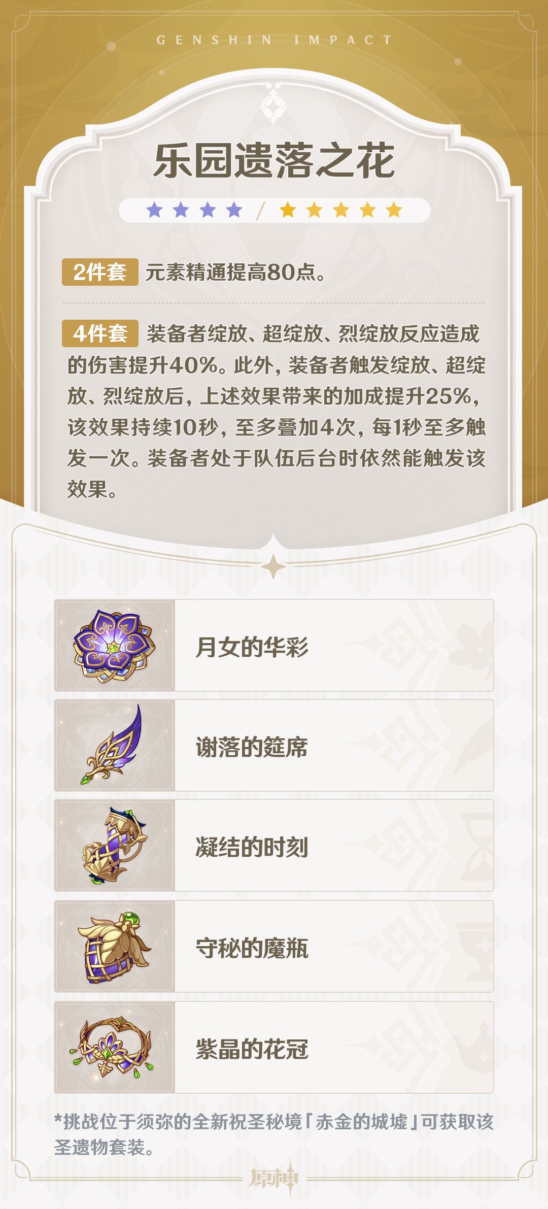 原神3.3：「流浪者」专武、活动4星武器、新圣遗物一览