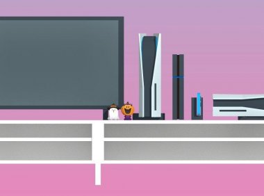 PS5实机与其他主机大小对比，快放不下了！