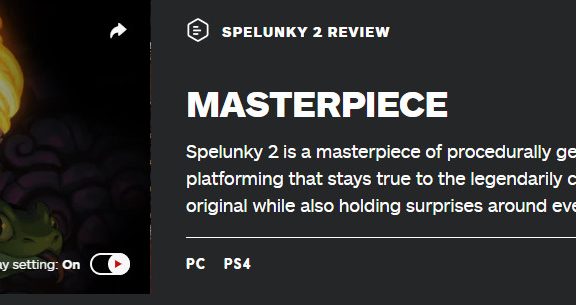 《洞穴探险2》媒体评分解禁：IGN 10分满分