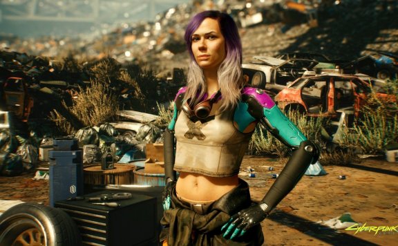 前IGN美女编辑在《赛博朋克2077》里饰演女性NPC