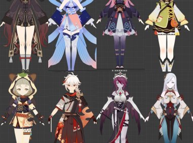 原神内鬼：1.2版本#新人物渲染建模——胡桃、云堇、罗莎利亚、瑶瑶等