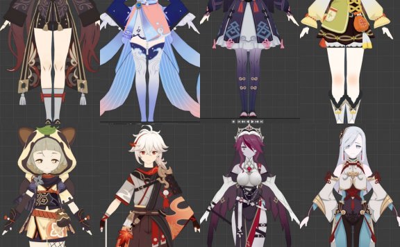 原神内鬼：1.2版本#新人物渲染建模——胡桃、云堇、罗莎利亚、瑶瑶等