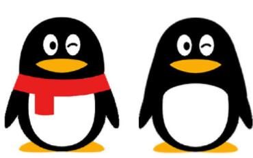 腾讯QQ企鹅摘了红围巾后……