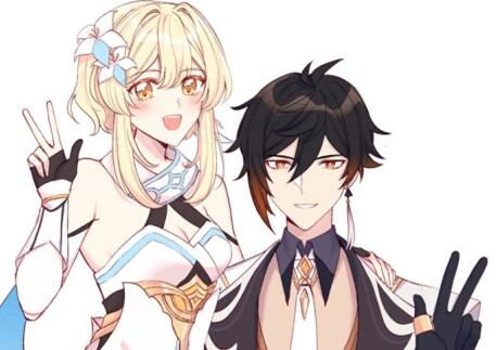 荧×钟离CP#P站插画精选#早安原神【210520】