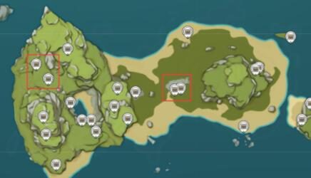 原神1.6：海岛探险   3个会刷新的宝箱位置
