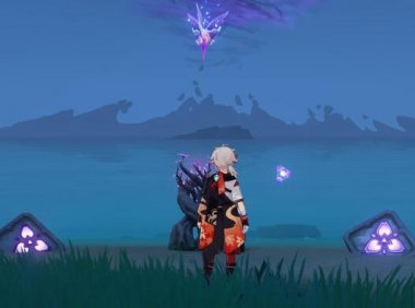 原神稻妻攻略：踏鞴砂 借景之馆 右下小岛雷方块解密