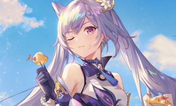 原神：“刻晴” 生日快乐 官方贺图