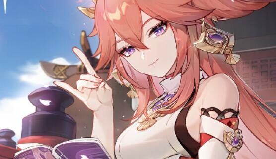 原神:“八重神子” 生日快乐 官方贺图