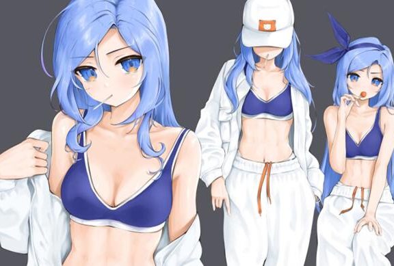 精美画集：蓝发女孩【画师：chaesu】