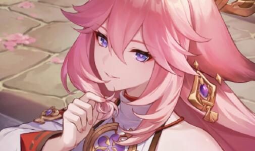 原神:“八重神子” 生日快乐 官方贺图